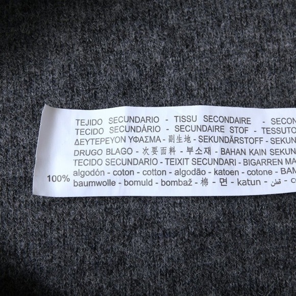 Zara 2 in 1 Crew Neck Cotton Sweater Shirt Gray Women Size M - Picture 7 of 9